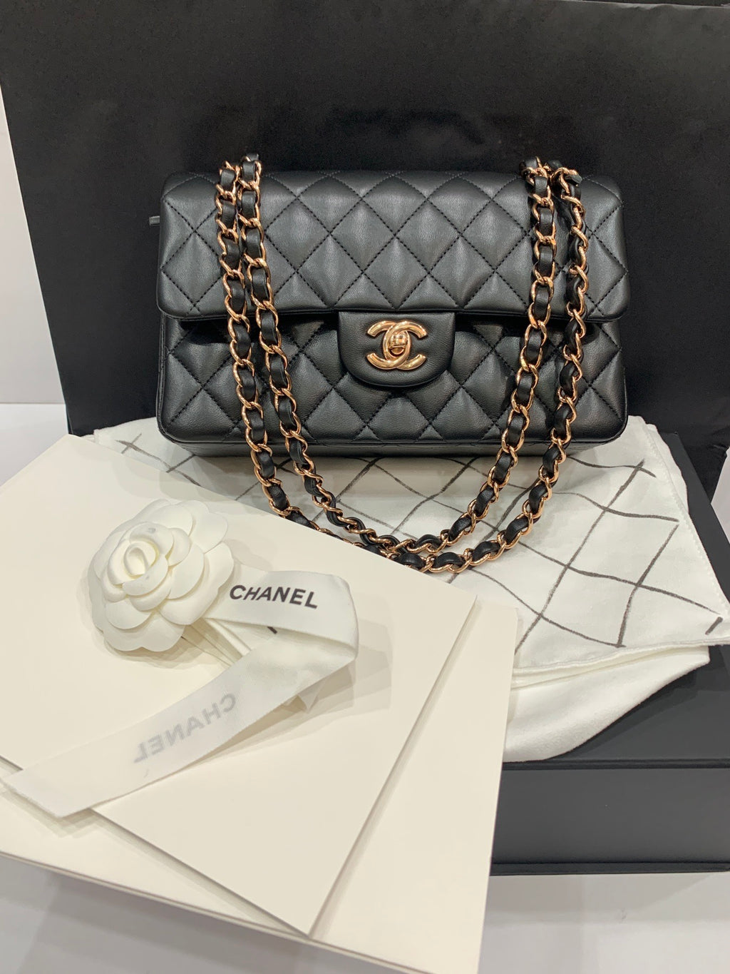 Chanel Small Classic Flap Caviar Black Silver Hardware  Luxury Shopping